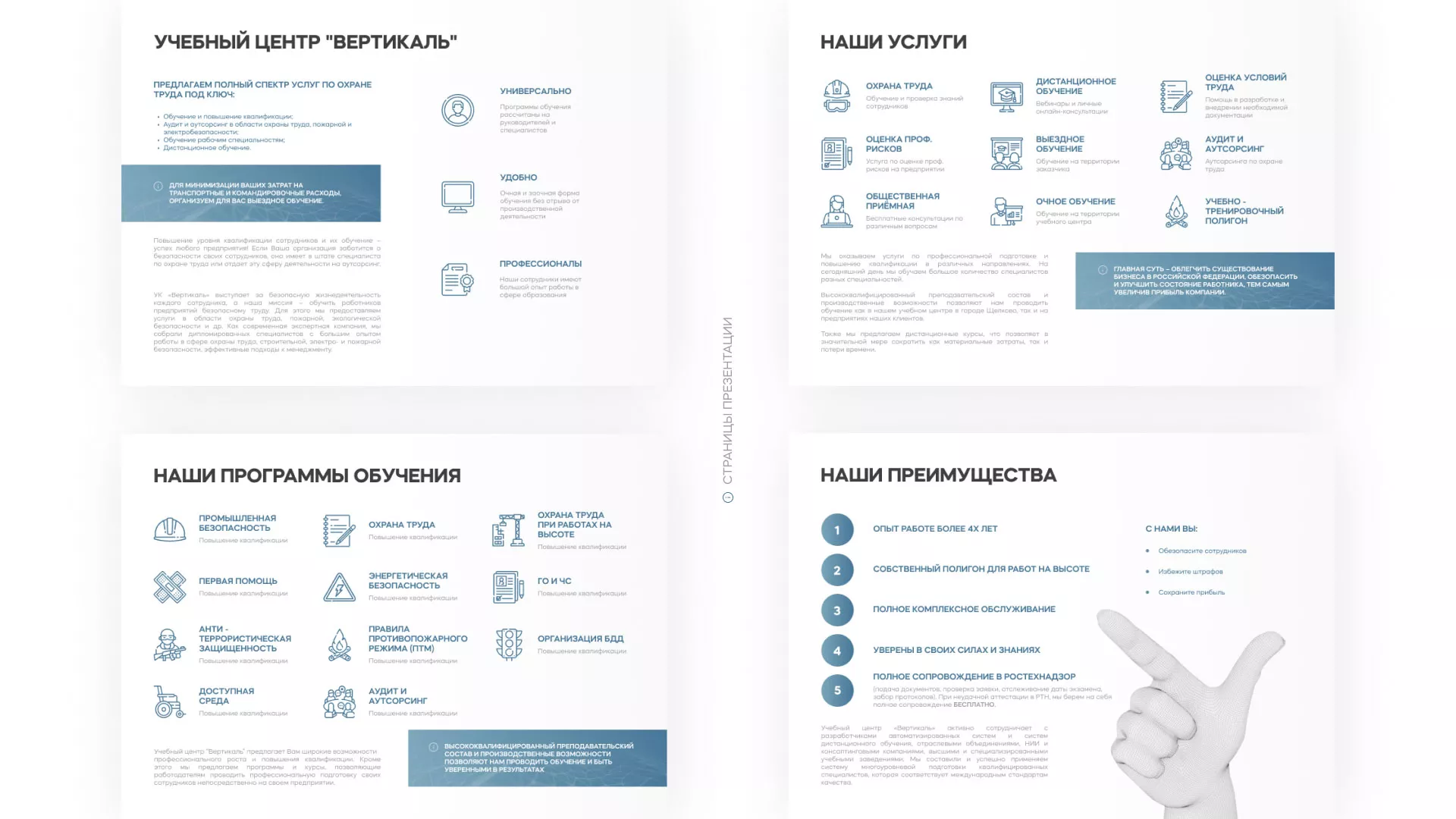 Разработка презентации для учебного центра «Вертикаль» в Вичуге